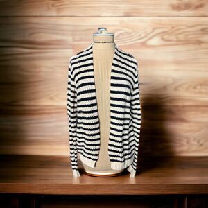 Banana Republic True Navy Striped Cotton Cardigan Size Small